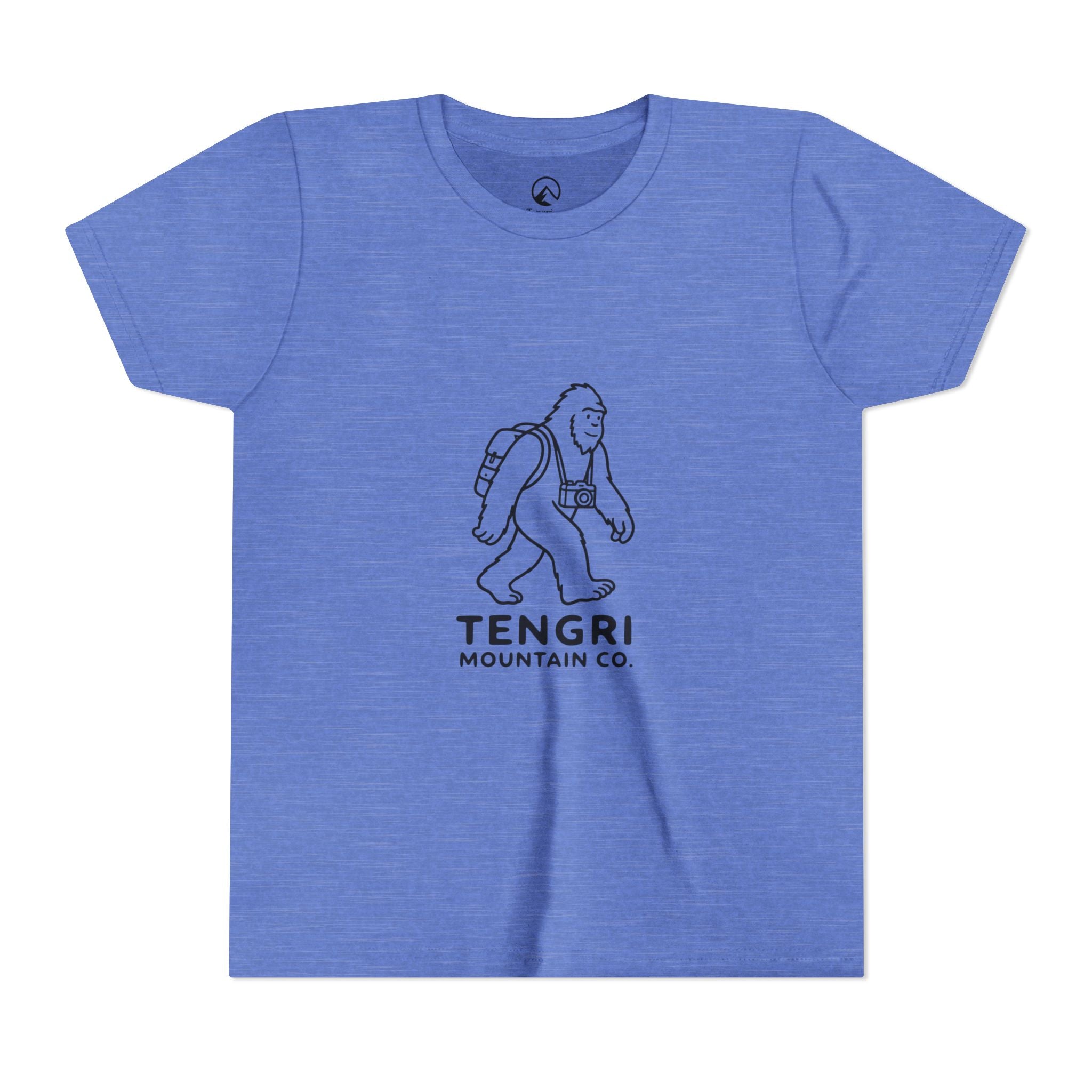 Youth Tee — Tengri Mountain Co. Yeti Hiking Graphic