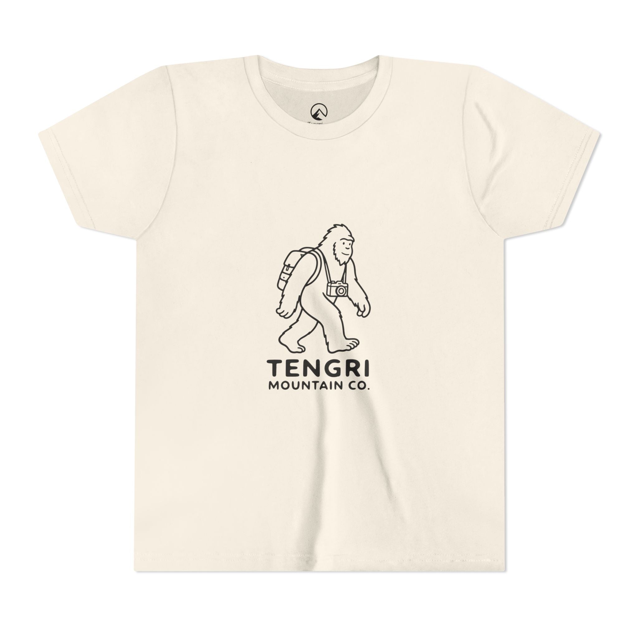 Youth Tee — Tengri Mountain Co. Yeti Hiking Graphic