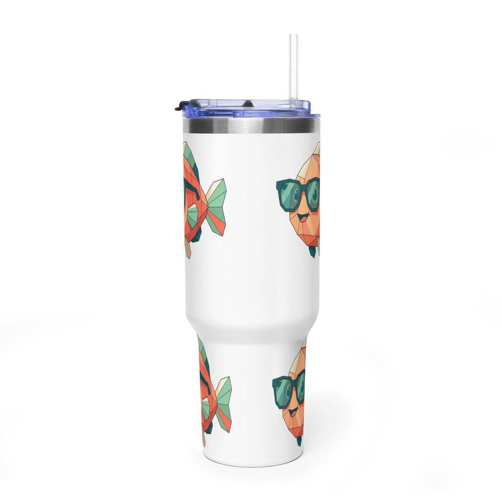 KDS 40oz Insulated Tumbler with Cool Sunglasses Fish Design