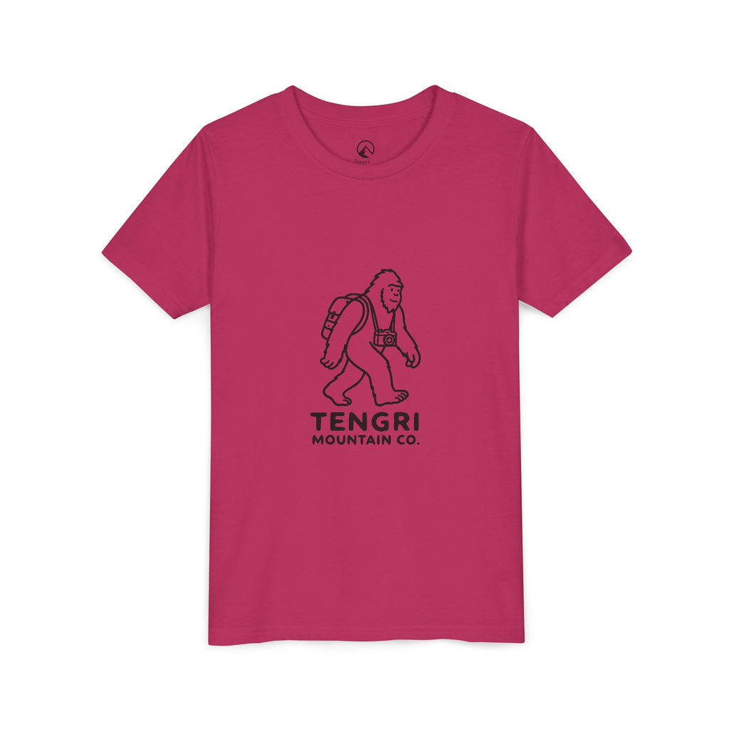 Youth Tee — Tengri Mountain Co. Yeti Hiking Graphic