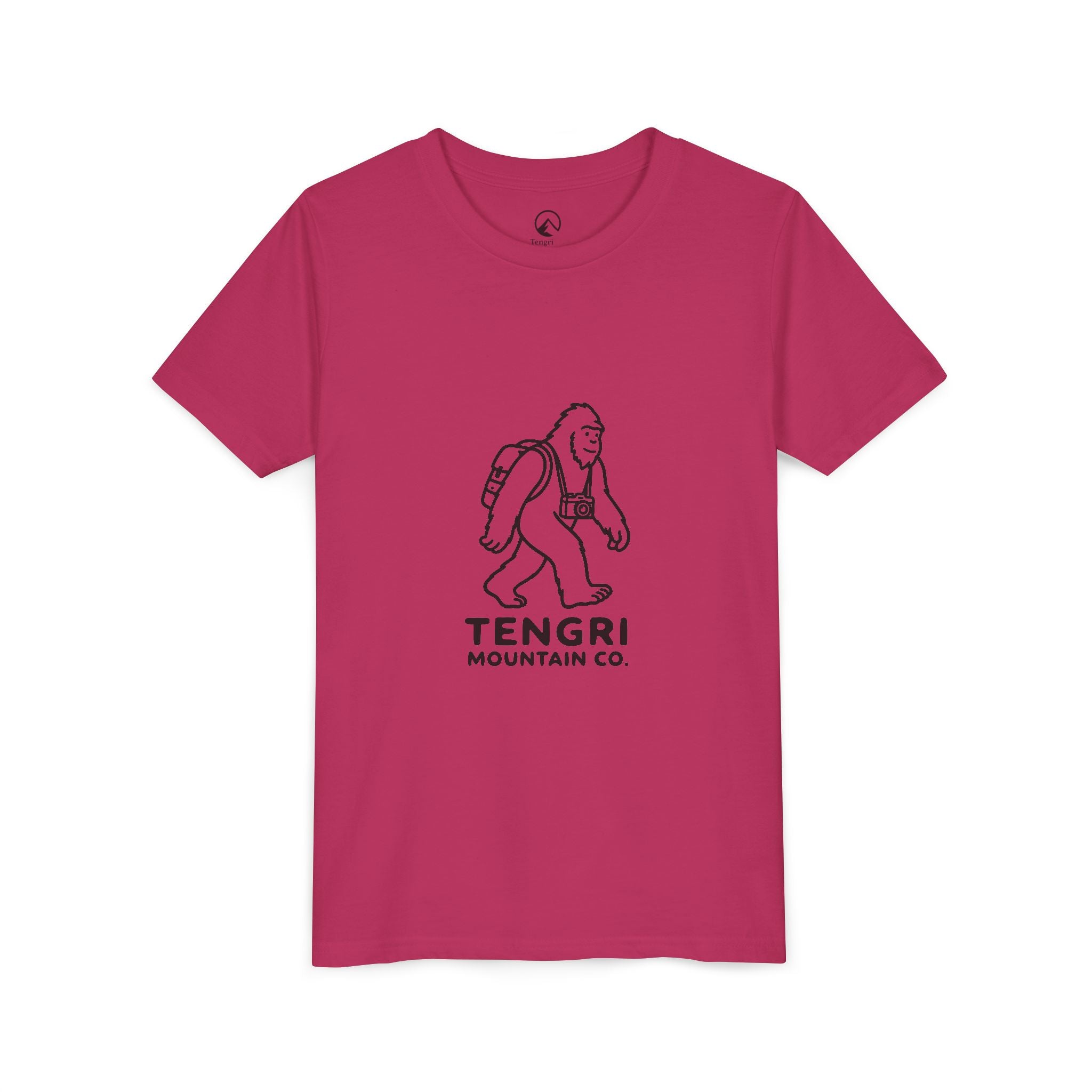Youth Tee — Tengri Mountain Co. Yeti Hiking Graphic
