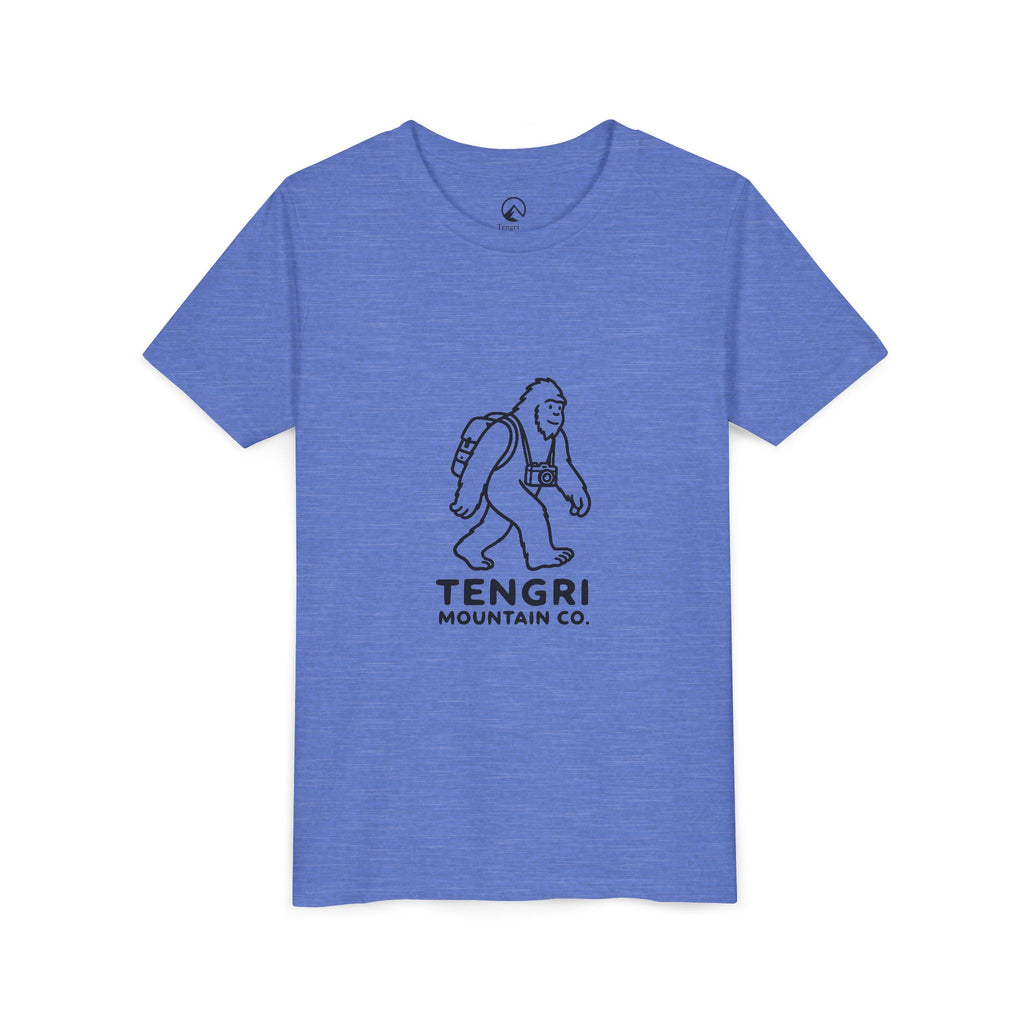 Youth Tee — Tengri Mountain Co. Yeti Hiking Graphic
