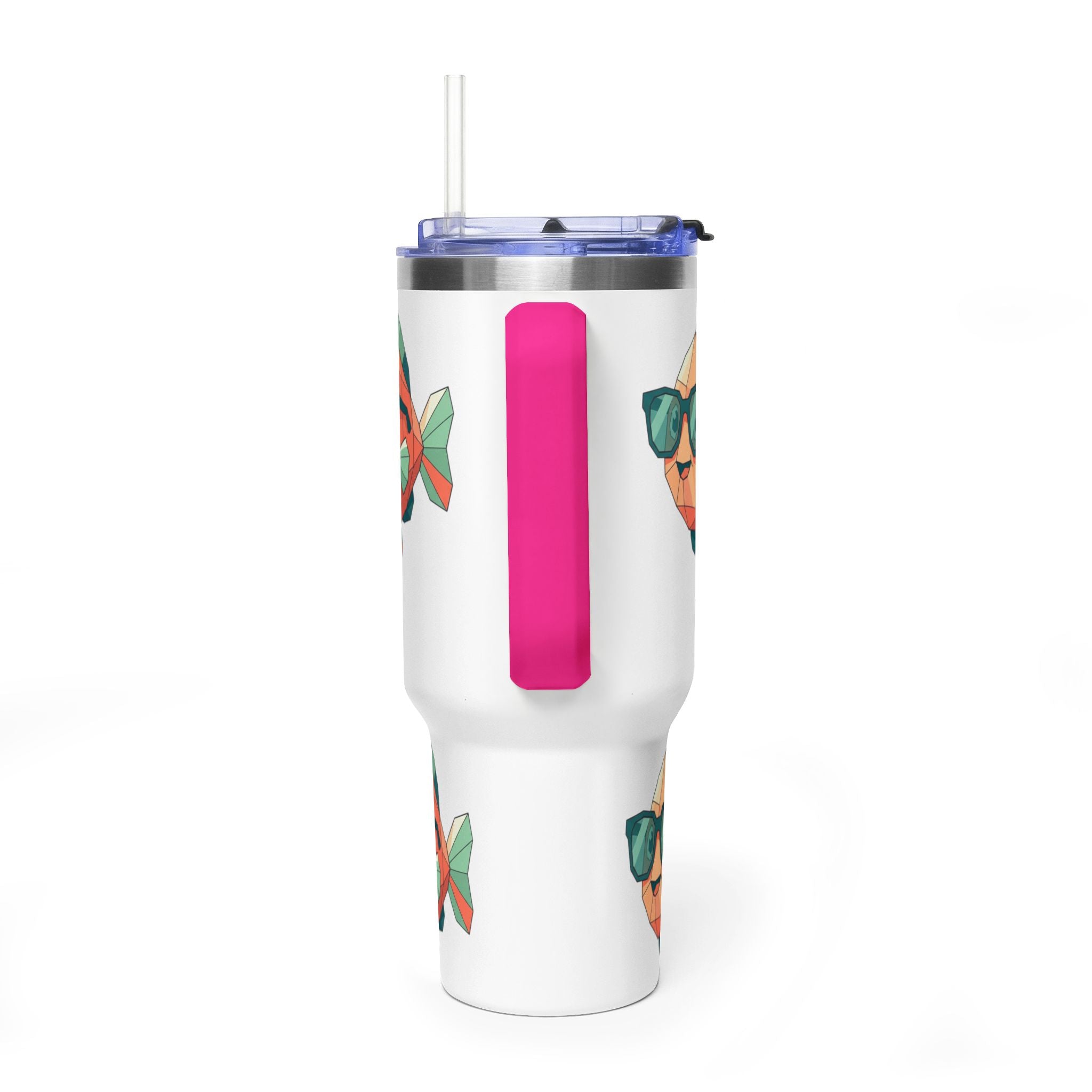 KDS 40oz Insulated Tumbler with Cool Sunglasses Fish Design