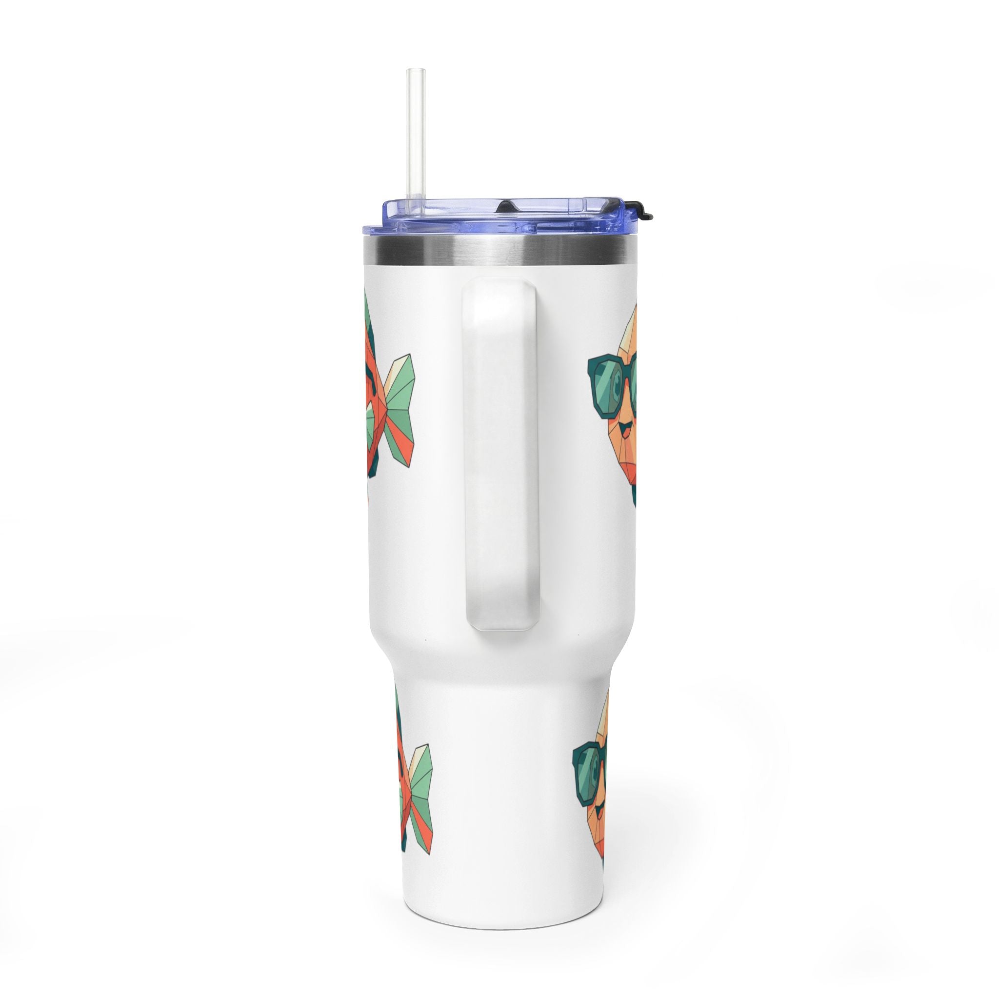 KDS 40oz Insulated Tumbler with Cool Sunglasses Fish Design