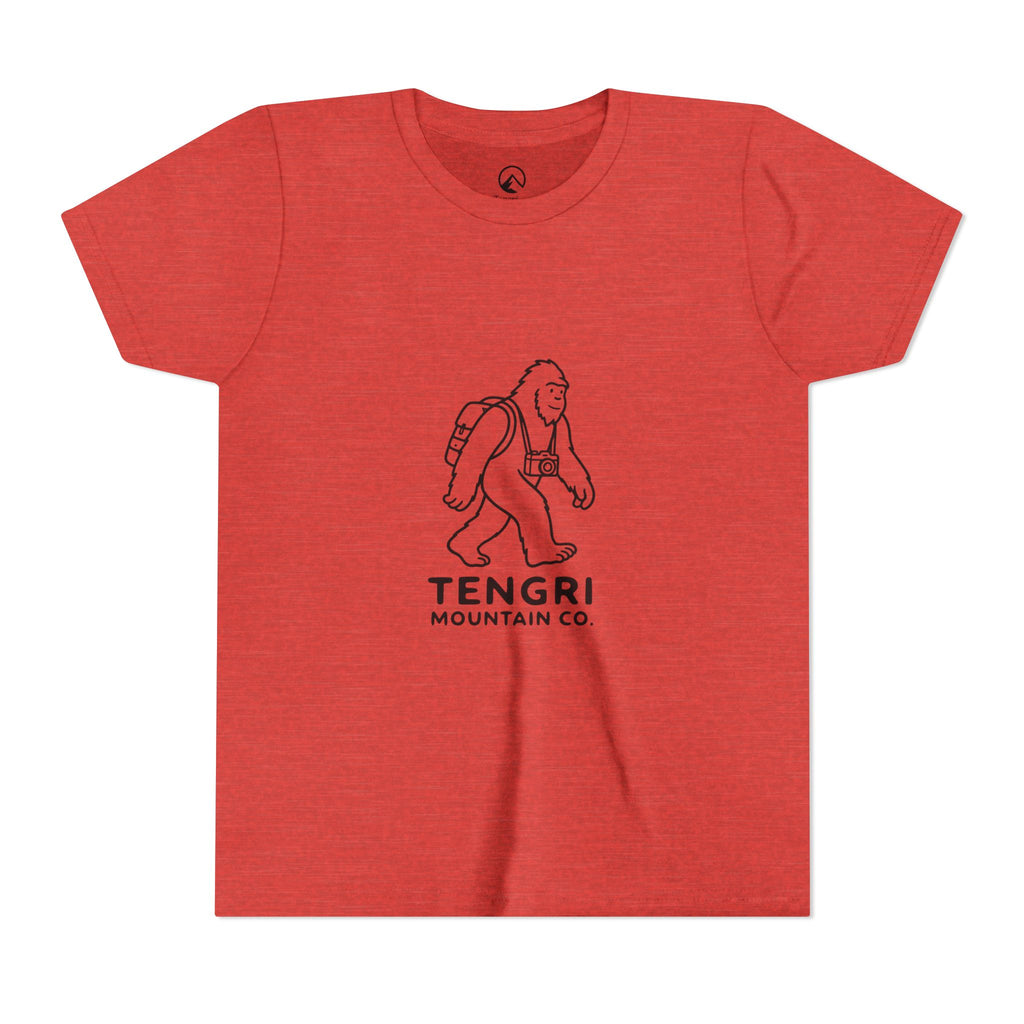 Youth Tee — Tengri Mountain Co. Yeti Hiking Graphic
