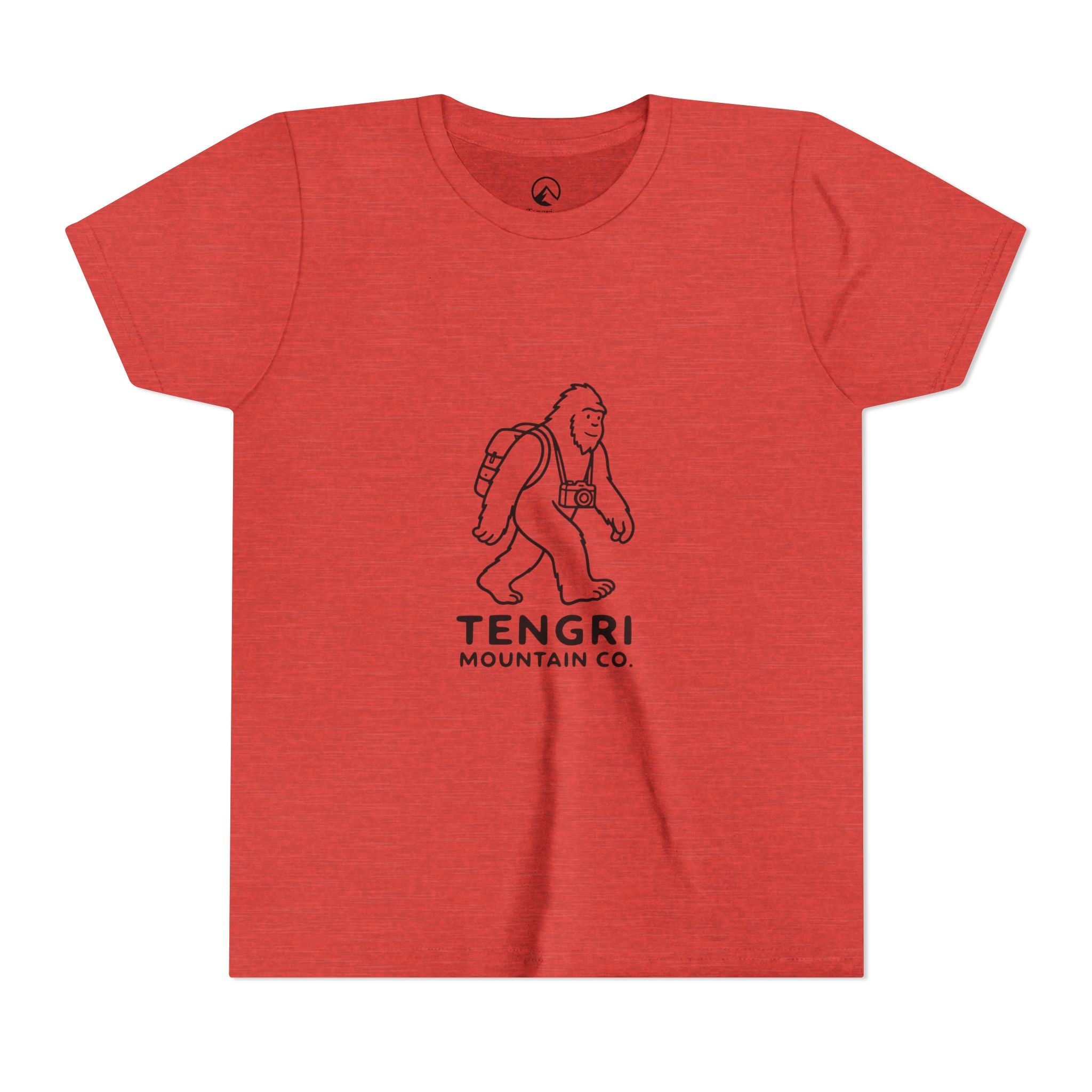 Youth Tee — Tengri Mountain Co. Yeti Hiking Graphic