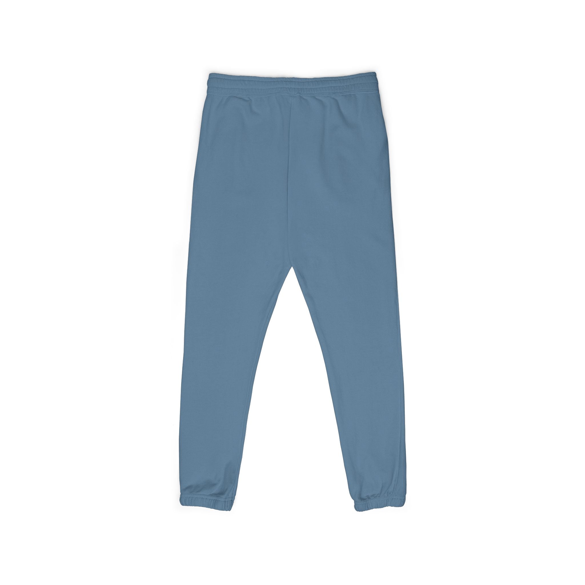 Minimal Crescent Moon Joggers — Cream Garment-Dyed Fleece Sweatpants