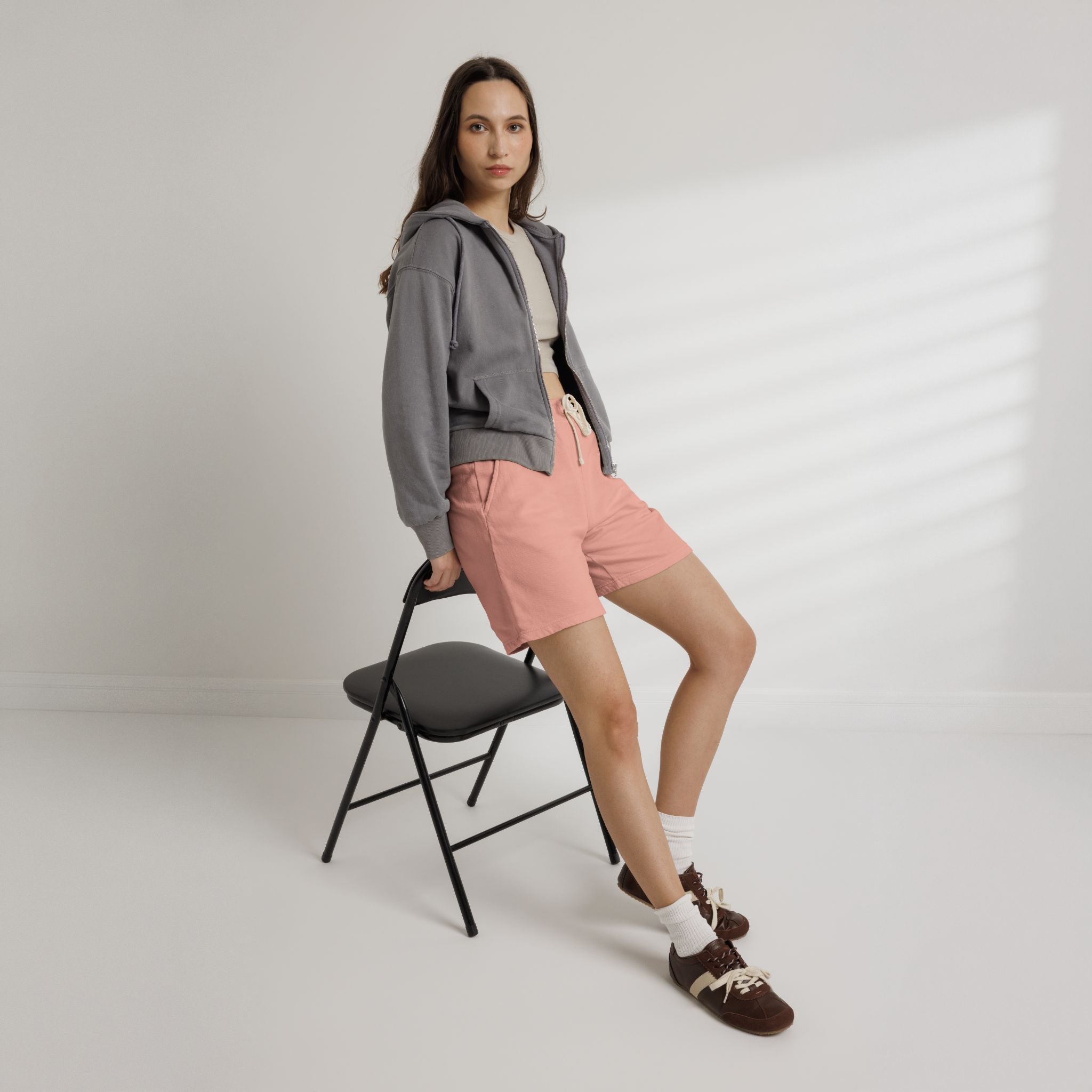 Lightweight Fleece Sweat Shorts — Minimal Logo Comfort Shorts
