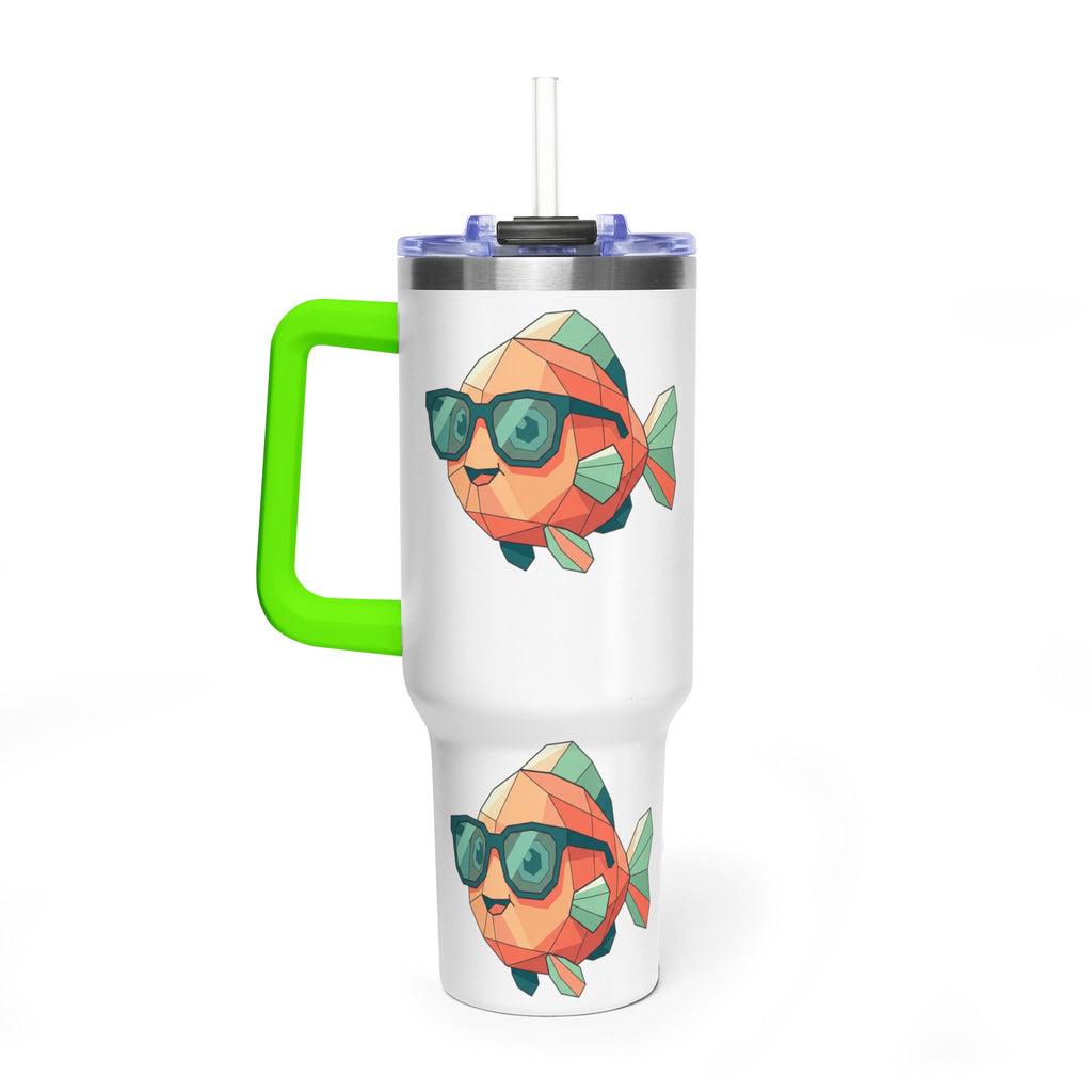 KDS 40oz Insulated Tumbler with Cool Sunglasses Fish Design
