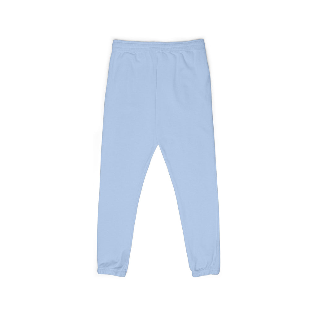 Minimal Crescent Moon Joggers — Cream Garment-Dyed Fleece Sweatpants