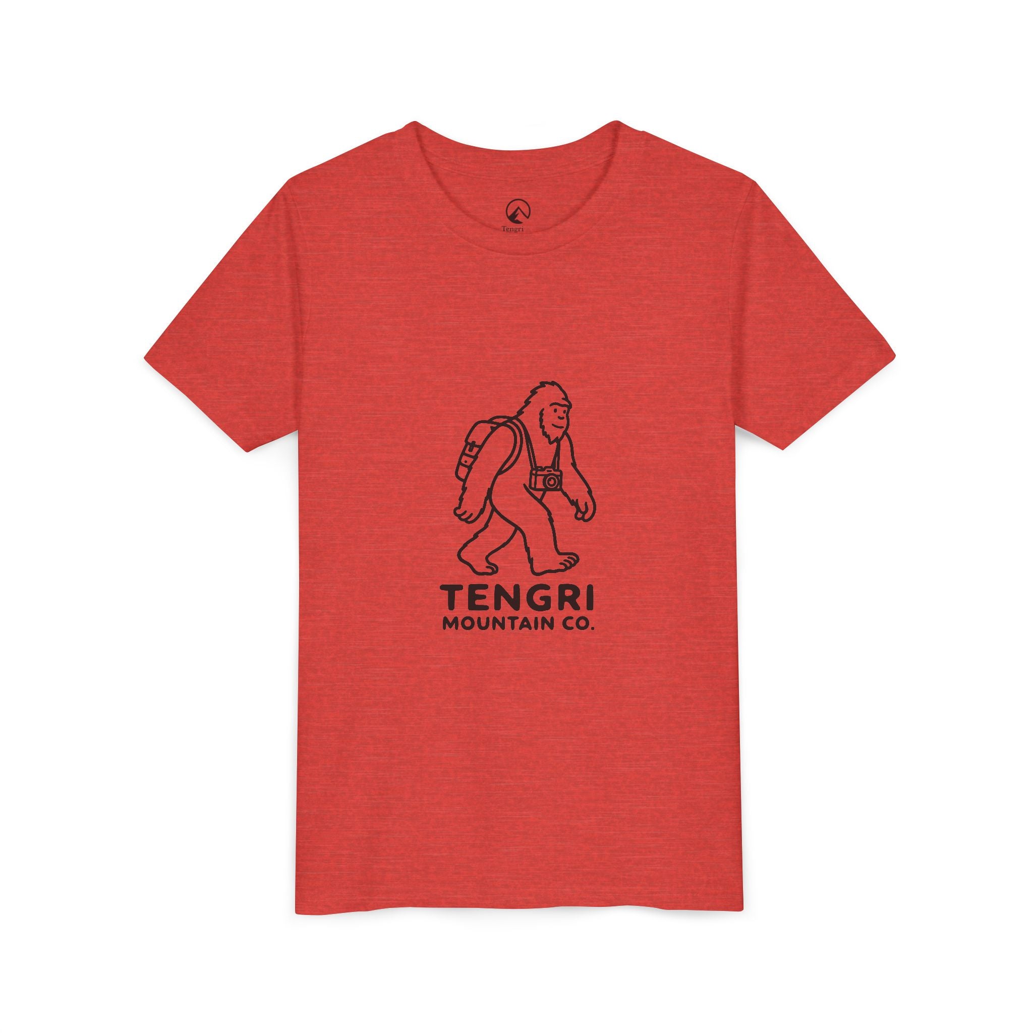 Youth Tee — Tengri Mountain Co. Yeti Hiking Graphic