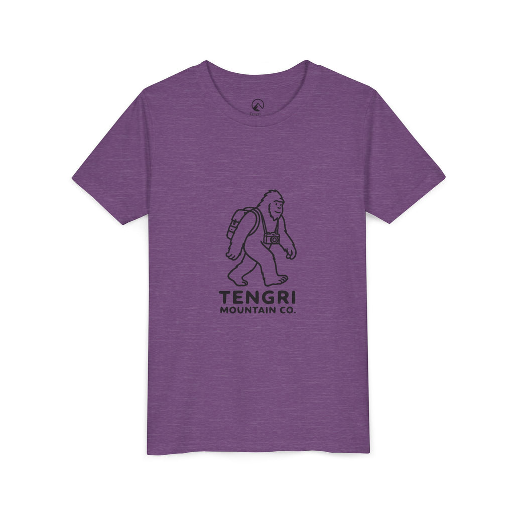 Youth Tee — Tengri Mountain Co. Yeti Hiking Graphic