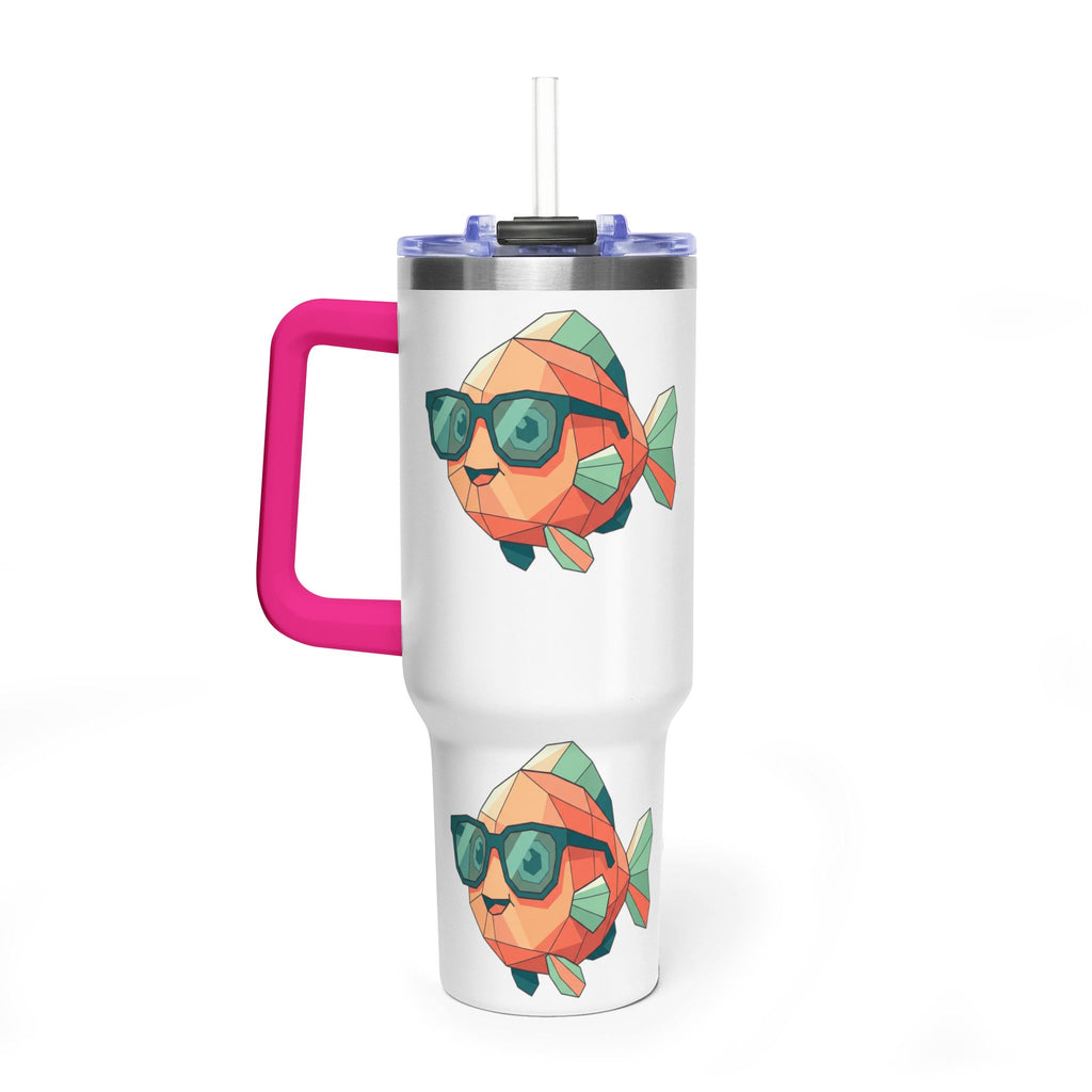 KDS 40oz Insulated Tumbler with Cool Sunglasses Fish Design