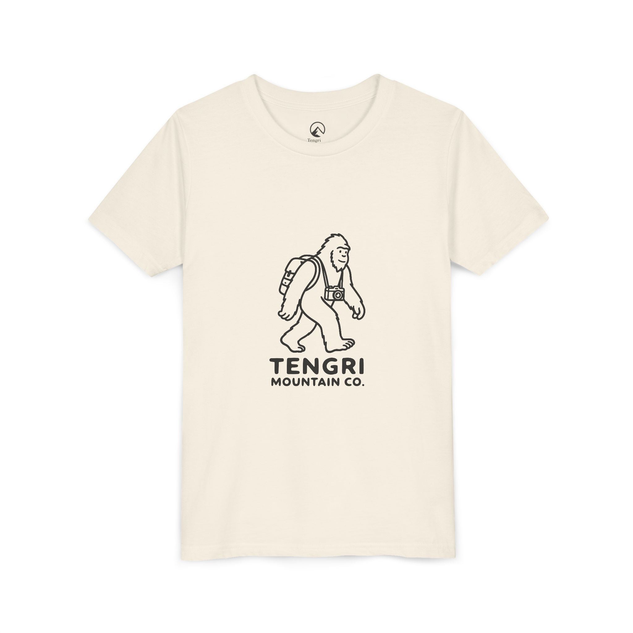 Youth Tee — Tengri Mountain Co. Yeti Hiking Graphic
