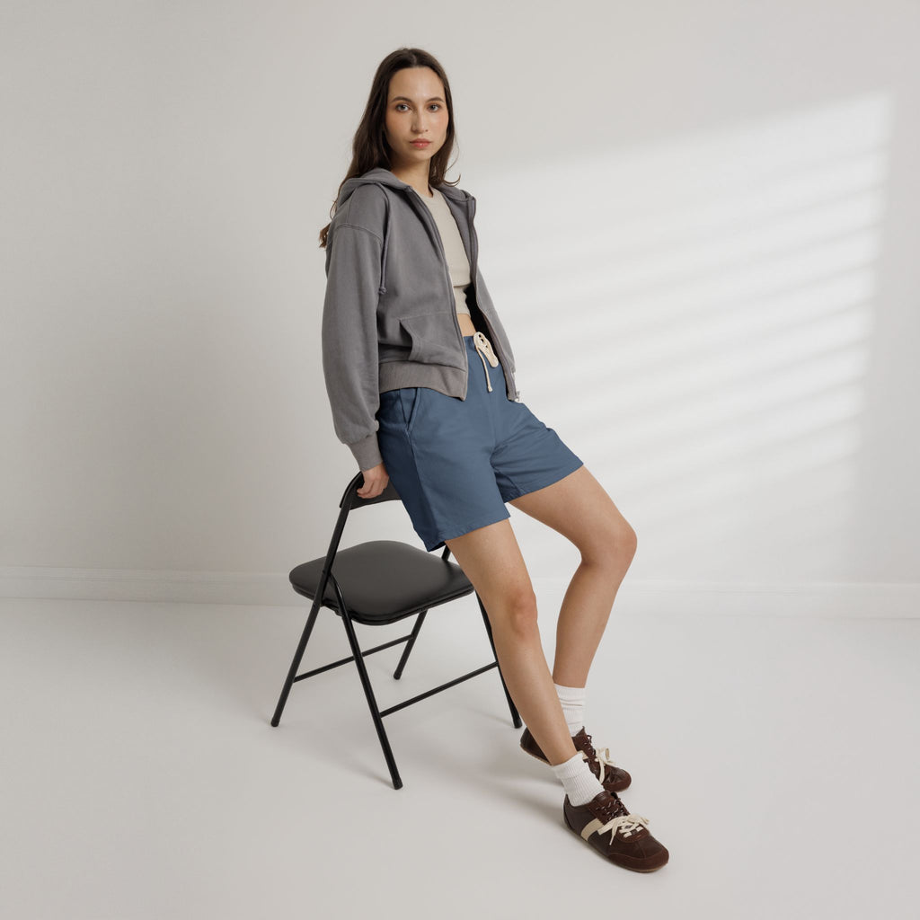 Lightweight Fleece Sweat Shorts — Minimal Logo Comfort Shorts
