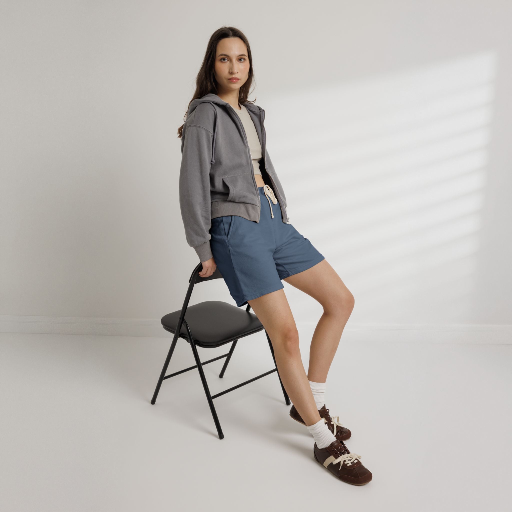 Lightweight Fleece Sweat Shorts — Minimal Logo Comfort Shorts