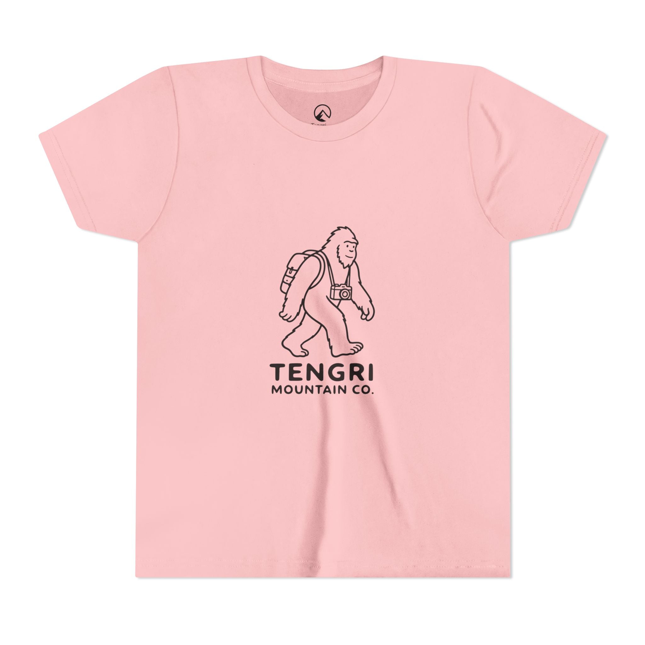 Youth Tee — Tengri Mountain Co. Yeti Hiking Graphic
