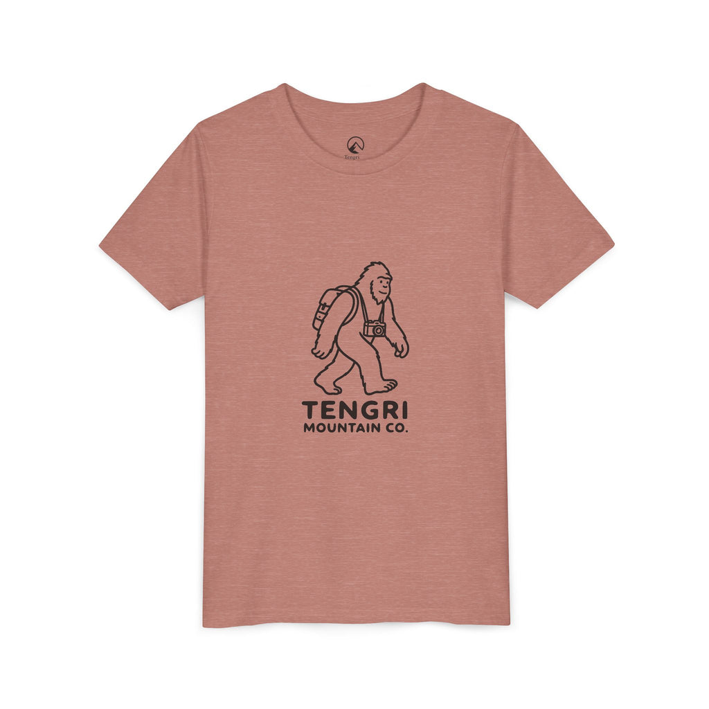 Youth Tee — Tengri Mountain Co. Yeti Hiking Graphic