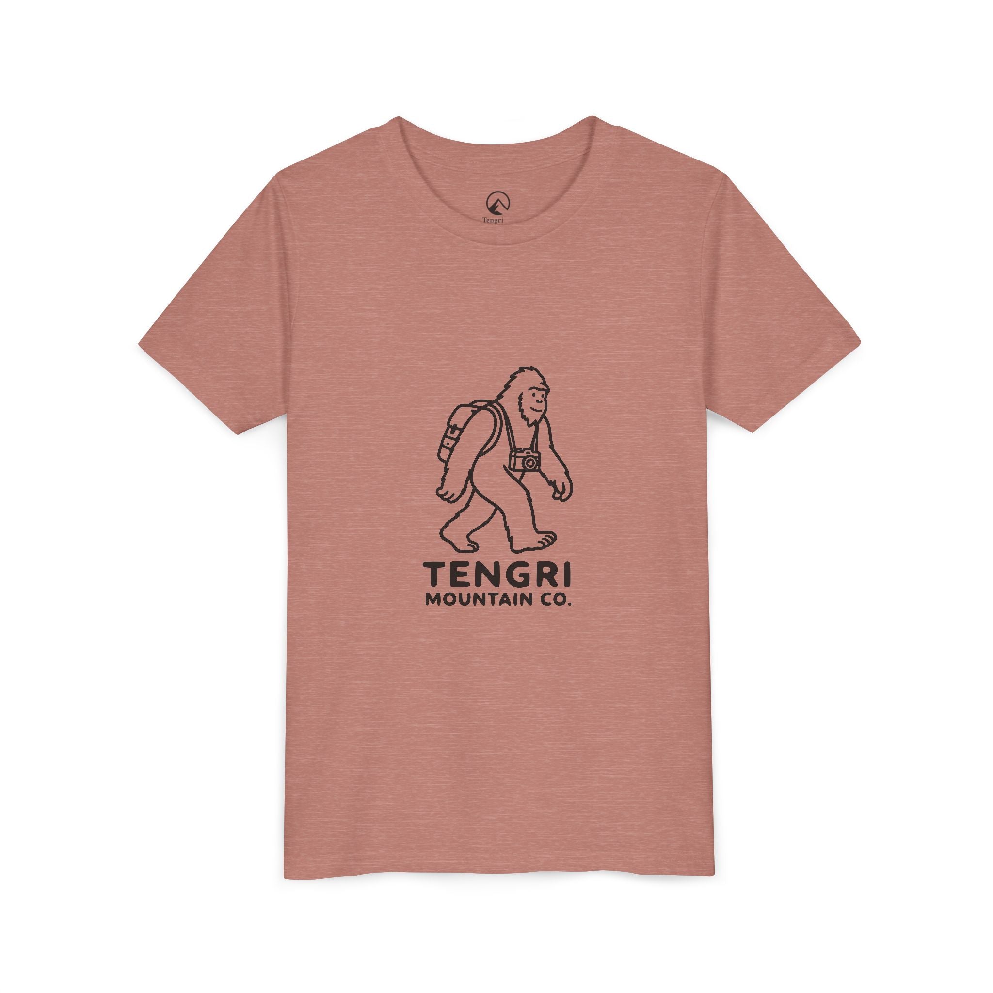 Youth Tee — Tengri Mountain Co. Yeti Hiking Graphic