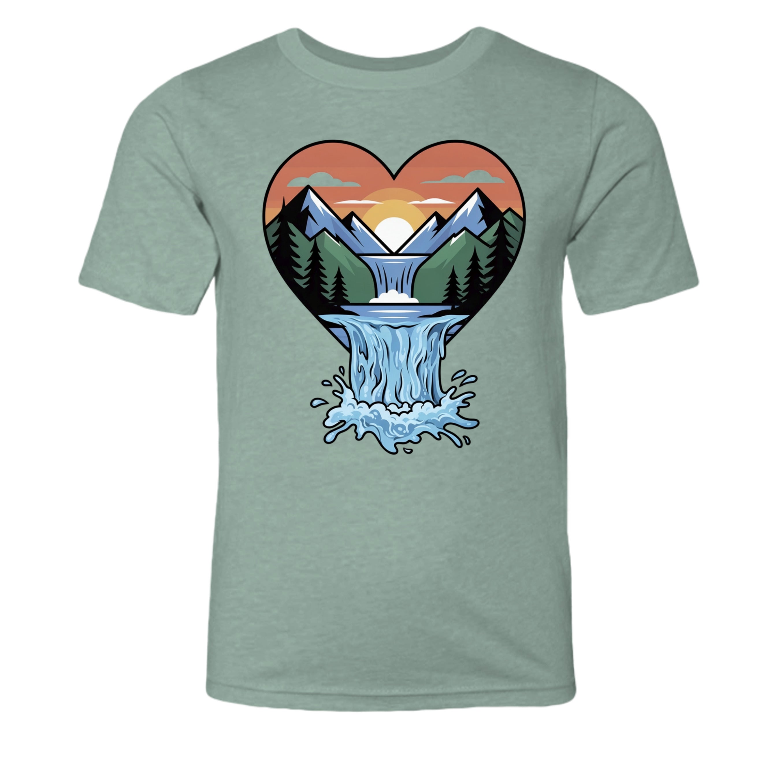 Heather Dusty Blue - 3001YCVC - FRONT